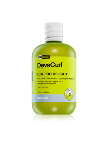 DevaCurl Low-Poo Delight® почистващ шампоан за фина коса 355 мл.