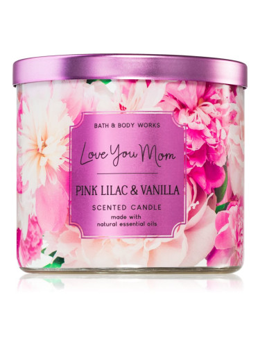 Bath & Body Works Pink Llilac & Vanilla ароматна свещ 411 гр.