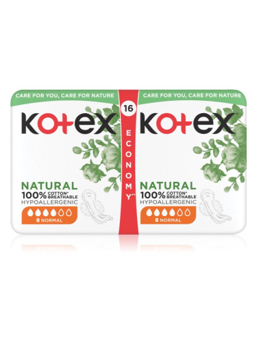 Kotex Natural Normal санитарни кърпи 16 бр.