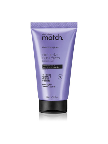 oBoticário Match. Blonde Care възстановяваща маска без изплакване за руса коса 150 мл.