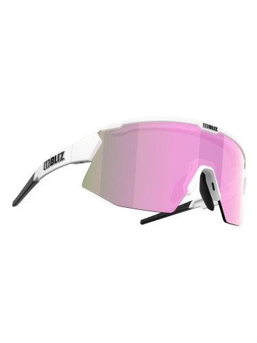 Bliz Breeze P52102-04 Matt White/Brown w Rose Multi plus Spare Lens Clear Спортни очила