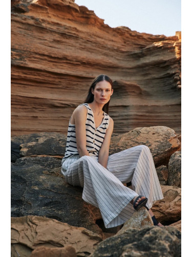 Marisse Women's Trousers L-Sp-4325 Off White