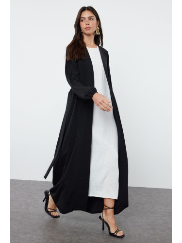 Trendyol Black Glitter Detailed Woven Cap & Abaya & Abaya