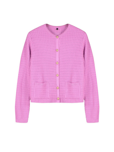 Trendyol Pink Jacket Look Buttoned Pocket Detailed Knitted Cardigan