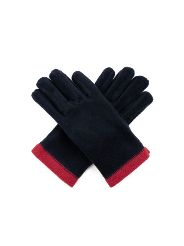 Art Of Polo Woman's Gloves rk1680-9 Navy Blue/Red
