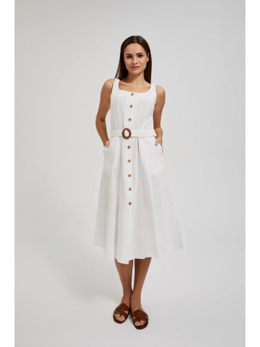 Women's summer dress with buttons MOODO - white