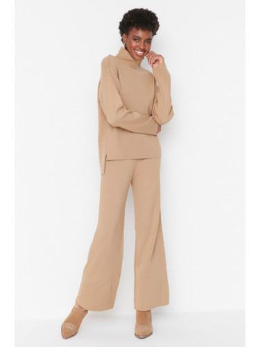 Trendyol Knitwear Two Piece Set With Camel Regular Trousers