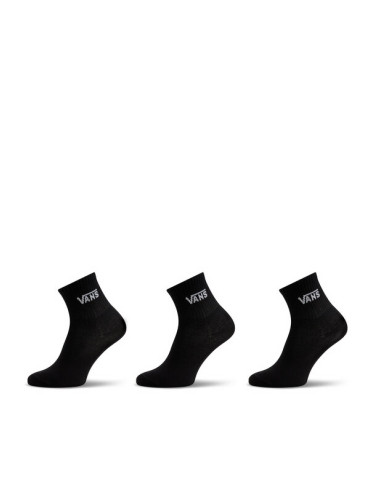 Vans Комплект 3 чифта дълги чорапи дамски Classic Half Crew Sock VN00073EBLK1 Черен