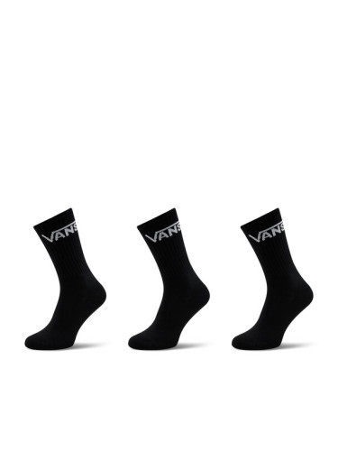 Vans Комплект 3 чифта дълги чорапи мъжки Classic Crew VN000F0XBLK1 Черен
