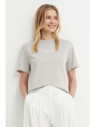 Памучна тениска Calvin Klein в сиво K20K207005