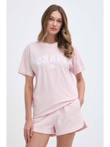 Памучна тениска Pinko в розово 104269 A25Z