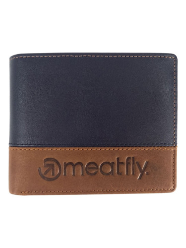 Meatfly Eddie Premium Leather Navy/Brown Портфейл