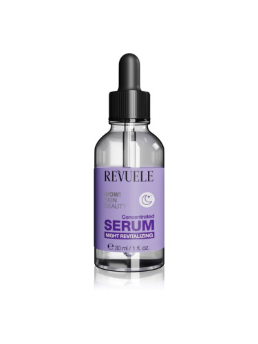 Revuele WOW! Skin Beauty Concentrated Serum Night Revitalizing нощен серум против бръчки с хидратиращ ефект 30 мл.