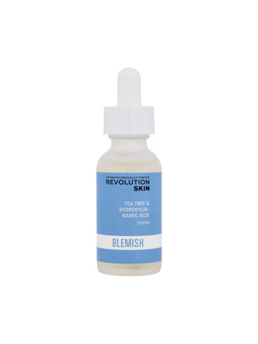 Revolution Skincare Blemish Tea Tree & Hydroxycinnamic Acid Serum Серум за лице за жени 30 ml увредена кутия