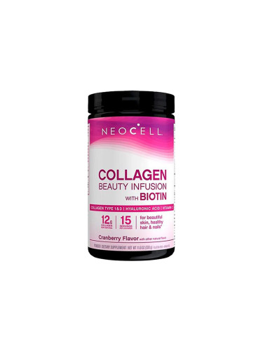Neocell Гурме колаген комплекс тип 1 и 3 + Хиалуронова киселина на прах с вкус боровинка 330 gr