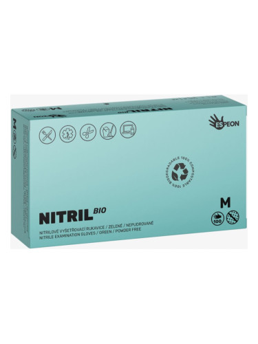 Espeon Nitril BIO Green нитрилни ръкавици без пудра размер M 2x50 бр.