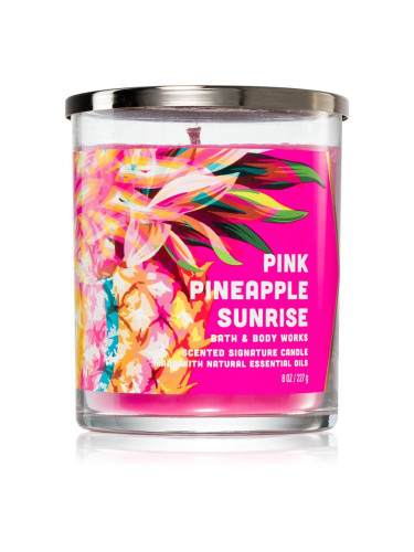 Bath & Body Works Pink Pineapple Sunrise ароматна свещ 227 гр.