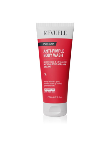 Revuele Pure Skin Anti-Pimple ексфолиращ душ-гел против акне 200 мл.