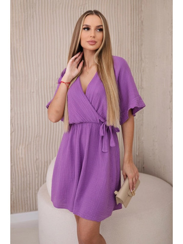Women's muslin dress - purple