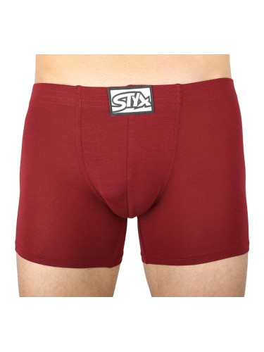 Men's boxers Styx long classic rubber wine