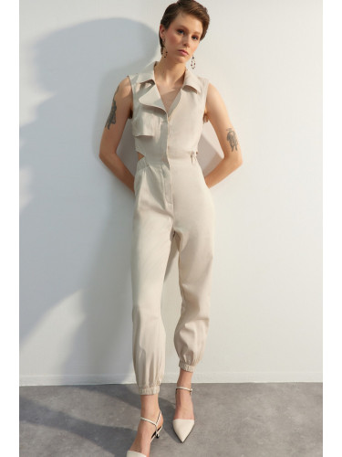 Trendyol Limited Edition Stone Window Detailed Maxi Woven Jumpsuit