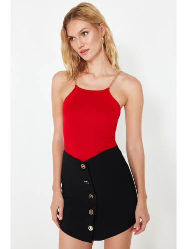 Trendyol Red Strappy Basic Top Knitwear Blouse