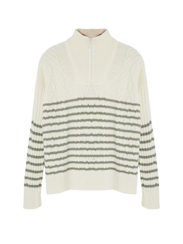 Trendyol Cream Wide Fit Knitwear Sweater