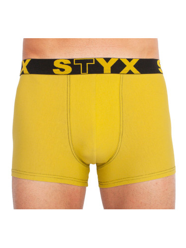 Men's boxers Styx sports rubber green-yellow