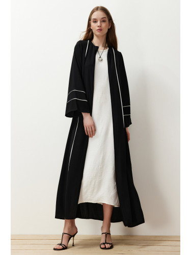 Trendyol Black Piped Woven Cap & Abaya