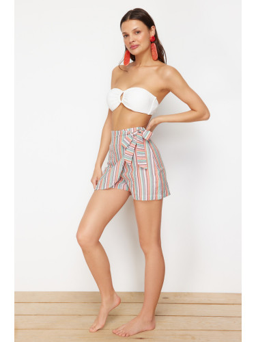 Trendyol Flower Patterned Mini Woven Shorts Skirt
