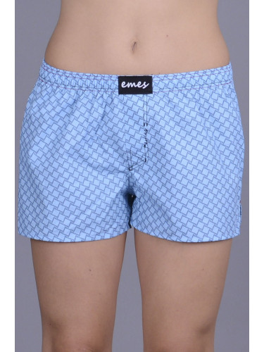 Emes light blue shorts with patterns