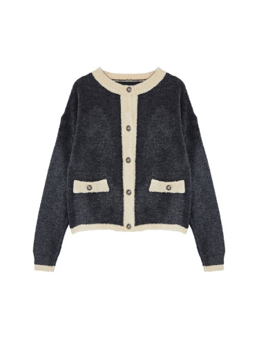 Trendyol Anthracite Boucle Thread Knitwear Cardigan