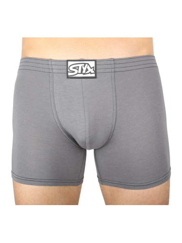 Men's boxers Styx long classic elastic dark gray