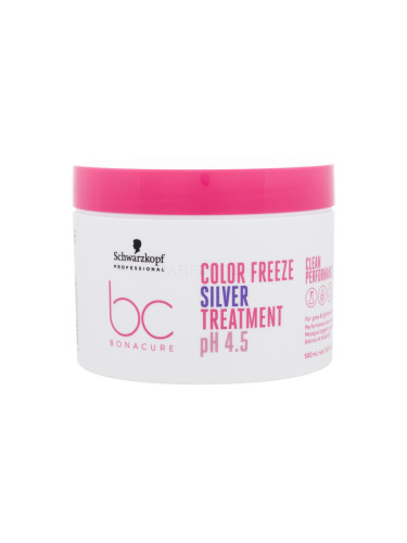 Schwarzkopf Professional BC Bonacure Color Freeze pH 4.5 Treatment Silver Маска за коса за жени 500 ml увредена опаковка
