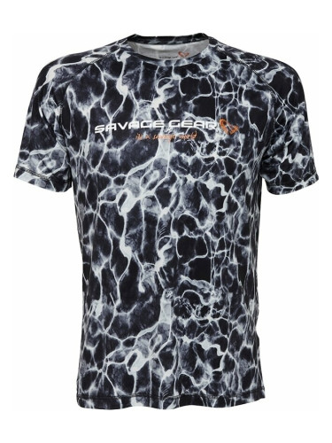 Savage Gear Тениска Night UV T-Shirt Black Waterprint 2XL