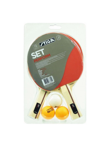 Stiga PERFORM SET Комплект за тенис на маса, кафяво, размер