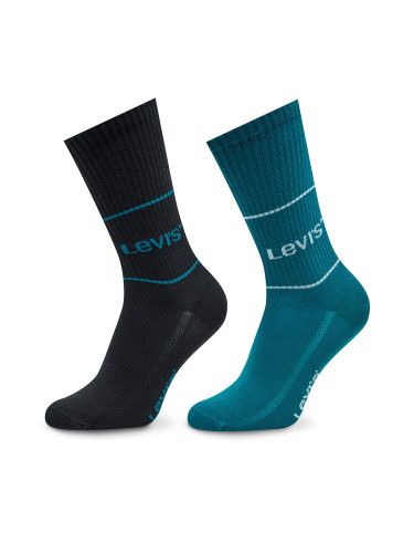 Комплект 2 чифта дълги чорапи дамски Levi's® 701210567 Тъмносин