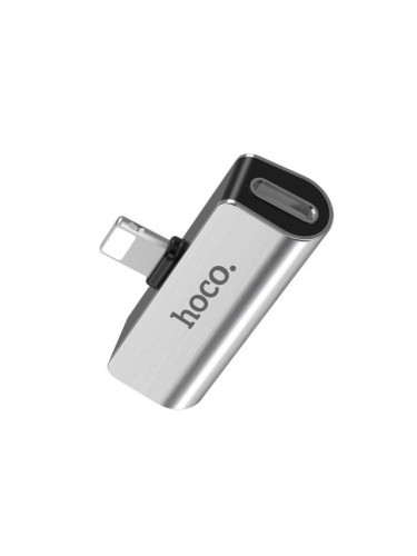 Преходник Hoco LS25 Digital 3.5 audio converter за Apple,  Сребрист