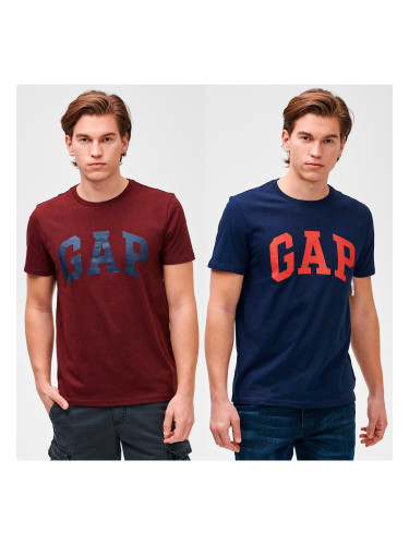 Colorful men's T-shirt GAP Logo basic arch, 2pcs