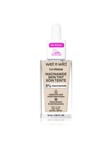 Wet n Wild BareFocus Niacinamide Skin Tint лек хидратиращ фон дьо тен цвят Fair (Neutral) 32 мл.