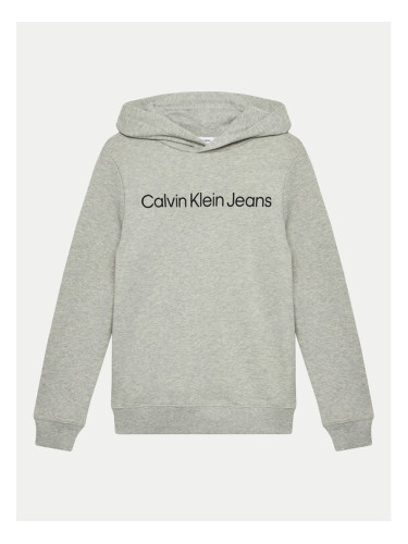Calvin Klein Jeans Суитшърт Logo IU0IU00601 Сив Regular Fit