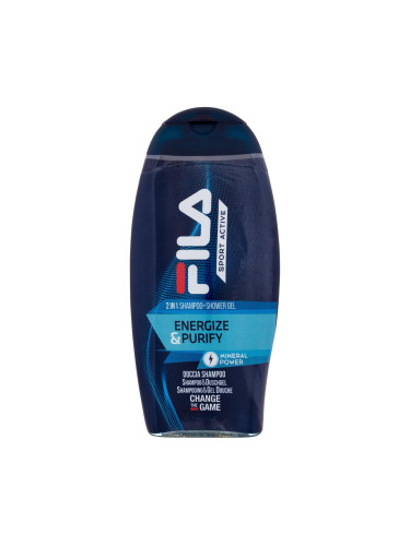 Fila Sport Active Energize & Purify 2in1 Shampoo + Shower Gel Душ гел за мъже 250 ml