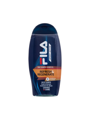 Fila Sport Active Refresh & Regenerate 2in1 Shampoo + Shower Gel Душ гел за мъже 250 ml