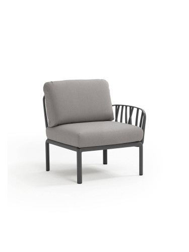 Кресло   цвят антрацит+сив