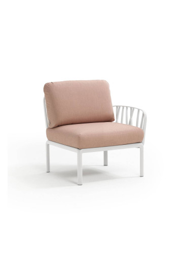 Кресло  цвят бял/ розов кварц