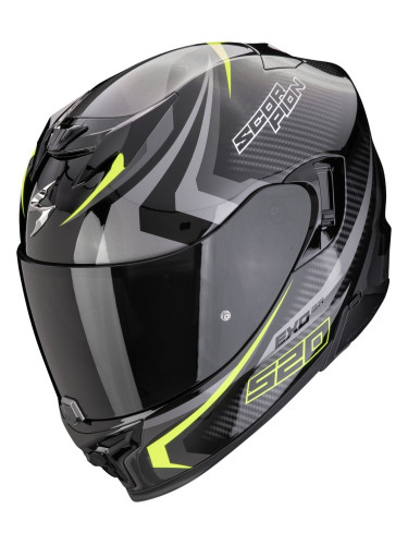 Scorpion EXO 520 EVO AIR TERRA Black/Silver/Neon Yellow XL Каска