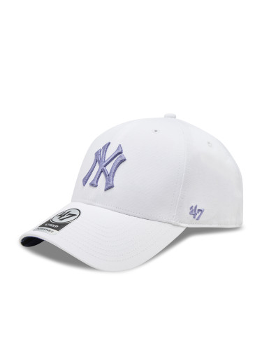 Шапка с козирка 47 Brand Mlb New York Yankees Enamel Twist Under '47 Mvp B-ENLSP17CTP-WH Бял
