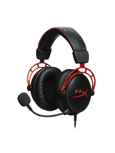 Слушалки HyperX Cloud Alpha Red, Микрофон, дължина на кабел 2.0m, 3.5mm жак, черно/червени