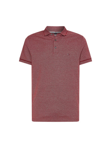 Tommy Hilfiger Polo shirt - MOULINE TIPPED SLIM POLO red