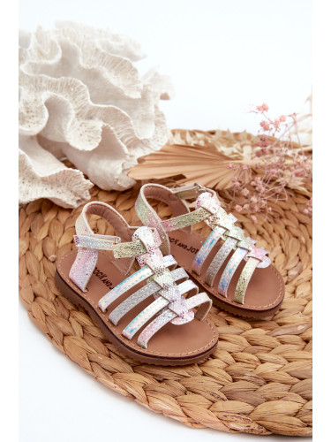 Boto Детски гладиаторски сандали с велкро лепенки в многоцветен цвят Radovia